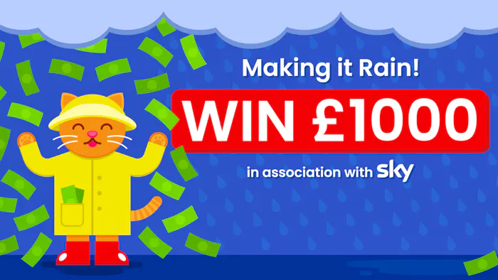 Making it Rain! Win &pound;1000